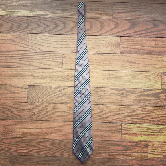 Burberry Diagonal Stripe Pattern Tie - Picture 1 of 3